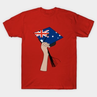 Holding the Square Academic Cap Australia T-Shirt